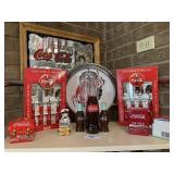 Coke flatware, s/p shakers, toothpick holder &