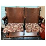 2 Vintage folding theater seats