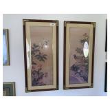 2 framed prints - Asian bird prints