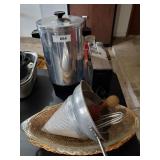 Dominion baking grill, coffee pot, fish dish Dominion baking grill, coffee pot, fish dish