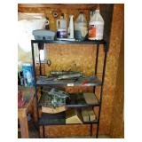 Shelf, contents, grease guns Shelf, contents, grease guns