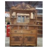 Oak Buffet w/ Mirror