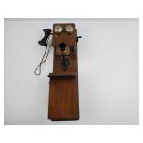 Oak Wall Telephone by Bell