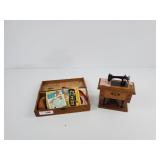 mini sewing machine, H.B. Ad box