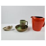 Frankoma Pitcher, Cup, Saucer