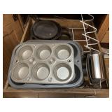 Cast irons pans, muffin tins, etc.