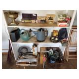 Watering Buckets, Air Pump, Contents of Shelf