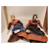 2 porcelain dolls