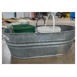 Galvanized  Tub & Contents