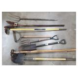 Asst. shovels, rakes, hoes, etc. Asst. shovels, rakes, hoes, etc.