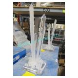 LOT, 20X, 19.5"H ACRYLIC CRYSTAL LIKE CENTERPIECES