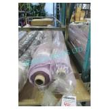 LOT, 4X ROLLS LILAC DAMASK FABRIC (TOTAL 78.4M)