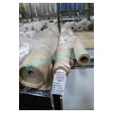LOT, 3X ASST LIGHT GOLD FABRIC ROLLS