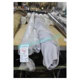 LOT, 3X, ROLLS, SILVER SATIN FABRIC (TOTAL 58M)