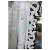 1X, APROX 65M POLYESTER WHITE FABRIC ROLL