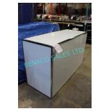 1X, 6" X 28" X 42" SILVER FRAME BAR W/ PLEXI