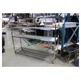 1X,78" X 20" X 64"H SILVER FRAME PORTABLE BACK-BAR