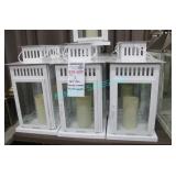 5X, 16.5" TALL CANDLE LANTERNS W/ LED CANDLES