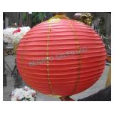 LOT, 1 BOX LRG RED CHINESE LANTERNS (APRX 25 PCS)