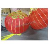 LOT, BOX OF 5 ASST SIZED CHINESE LANTERNS