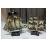LOT, 2 SAIL SHIP MODELS