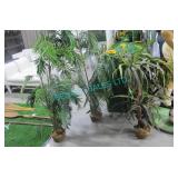 LOT, 3 ARTIFICIAL TROPICAL TREES