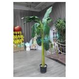 LOT, 2 ASST ARTIFICIAL BANANA TREES