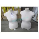 LOT, 2 TORSO FITTING BUSTS