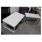 LOT, 2X 39"W WHITE ASST CONTEMP BENCHES