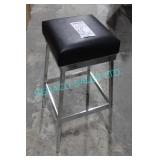 13X, SILVER HI-TOP STOOLS W/ 17 BLK VELCRO SEATS