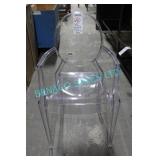 112X,CLEAR VICTORIA STACKABLE GHOST CHAIRS W/ ARMS