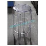 20X, CLEAR BACKLESS PLASTIC STACKABLE STOOLS