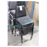 11X, STACKABLE BLACK PADDED CHAIRS