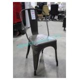 4X, STACKABLE METAL DISTILLERY CHAIRS