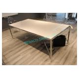 1X, 48" X 96" SILVER FRAME COMMUNAL TABLE