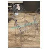 8X, CLEAR VIC STACKABLE GHOST CHAIRS