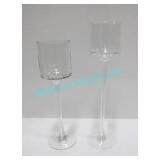 LOT, 21PCS, 13" & 15"H, TALL GLASS VOTIVES