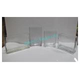 LOT, 15PCS, ASST AURORA GLASS VASES (SEE SIZES)