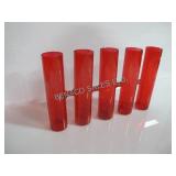 LOT, 8PCS, RED CENTIPEDE VASES