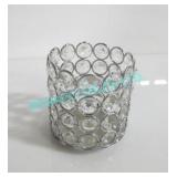 LOT, APRX 180PCS, ROUND CRYSTAL VOTIVES 3" x 3"H