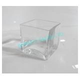 LOT, 44PCS, 3" x 3" SQUARE GLASS VOTIVES (3 BOXES)