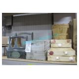 LOT, 10 PCS, MISC. WOOD CRATES/BASKETS