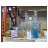 LOT, APRX 25 PCS, ASST STYLE GLASS VASES