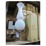 LOT, 1 BLK + 1 WHITE 9.5" X 41" MEZZO VASES