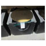 LOT, 12 PCS, 18" D MIRRORED PLATES W/ CARRY CASE