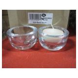 LOT, 25 PCS, THICK ROUND GLASS VOTIVES