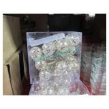 LOT, 7 PACKS, BATT OPER SILVER BALL LIGHT STRINGS