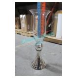 LOT, 8 PCS, 28"H SILVER BASE KROMA VASES