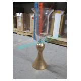 LOT, 2 PCS, 28"H GOLD BASE KROMA VASES