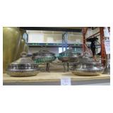 LOT, 4 WARMERS, 2 W/ STANDS